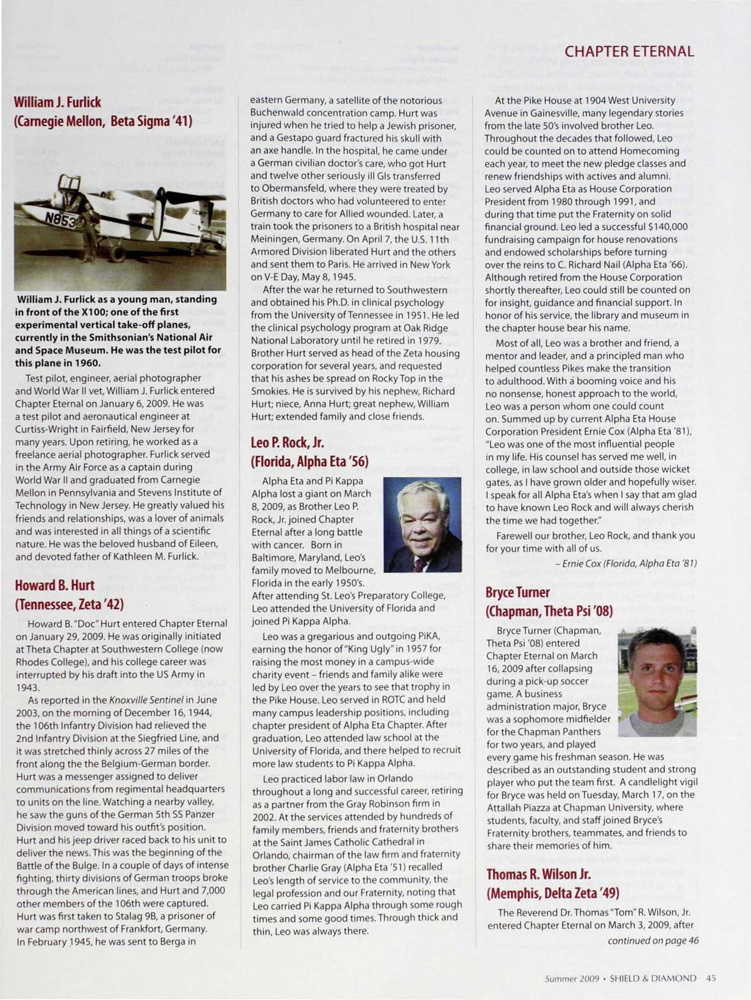 Chapter Eternal, Summer 2009